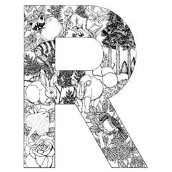 Coloriage Alphabet (Lettres et alphabet) #124679 à imprimer et colorier