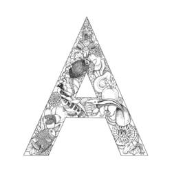 Coloriage Alphabet (Lettres et alphabet) #124924 à imprimer et colorier