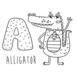 Dessins à colorier: Lettre A - Coloriages à Imprimer Gratuits