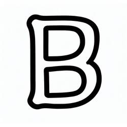 Dessin à colorier: Lettre B (Lettres et alphabet) #194563 - Coloriages à Imprimer Gratuits