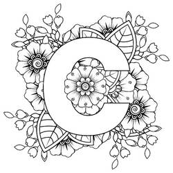Dessin à colorier: Lettre C (Lettres et alphabet) #194566 - Coloriages à Imprimer Gratuits