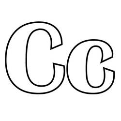Dessin à colorier: Lettre C (Lettres et alphabet) #194568 - Coloriages à Imprimer Gratuits