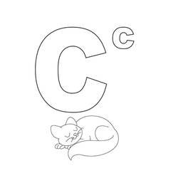 Dessin à colorier: Lettre C (Lettres et alphabet) #194569 - Coloriages à Imprimer Gratuits
