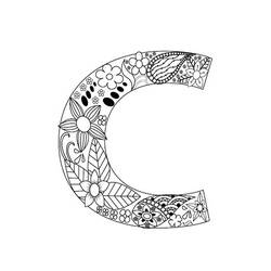 Dessin à colorier: Lettre C (Lettres et alphabet) #194570 - Coloriages à Imprimer Gratuits