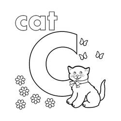 Dessin à colorier: Lettre C (Lettres et alphabet) #194573 - Coloriages à Imprimer Gratuits