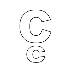 Dessin à colorier: Lettre C (Lettres et alphabet) #194575 - Coloriages à Imprimer Gratuits