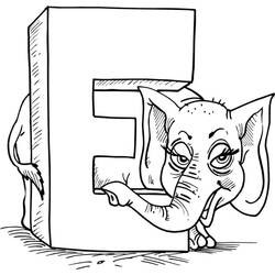 Dessin à colorier: Lettre E (Lettres et alphabet) #194590 - Coloriages à Imprimer Gratuits