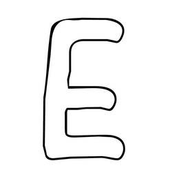 Dessins à colorier: Lettre E - Coloriages à Imprimer Gratuits