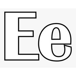 Dessin à colorier: Lettre E (Lettres et alphabet) #194596 - Coloriages à Imprimer Gratuits