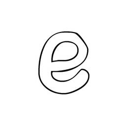 Dessin à colorier: Lettre E (Lettres et alphabet) #194601 - Coloriages à Imprimer Gratuits