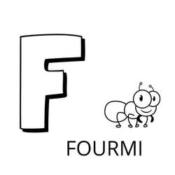 Dessin à colorier: Lettre F (Lettres et alphabet) #194607 - Coloriages à Imprimer Gratuits