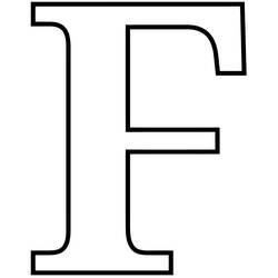 Dessin à colorier: Lettre F (Lettres et alphabet) #194614 - Coloriages à Imprimer Gratuits