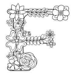 Dessin à colorier: Lettre F (Lettres et alphabet) #194617 - Coloriages à Imprimer Gratuits