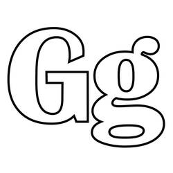Dessin à colorier: Lettre G (Lettres et alphabet) #194621 - Coloriages à Imprimer Gratuits