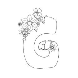 Dessin à colorier: Lettre G (Lettres et alphabet) #194622 - Coloriages à Imprimer Gratuits