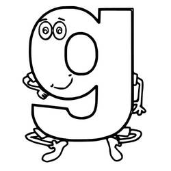 Dessin à colorier: Lettre G (Lettres et alphabet) #194623 - Coloriages à Imprimer Gratuits