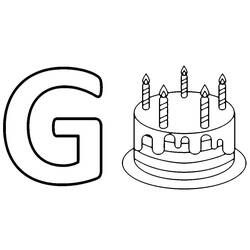Dessin à colorier: Lettre G (Lettres et alphabet) #194625 - Coloriages à Imprimer Gratuits