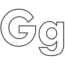 Dessin à colorier: Lettre G (Lettres et alphabet) #194628 - Coloriages à Imprimer Gratuits