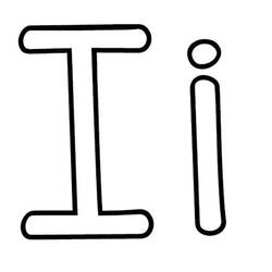 Dessin à colorier: Lettre I (Lettres et alphabet) #194647 - Coloriages à Imprimer Gratuits