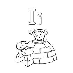Dessin à colorier: Lettre I (Lettres et alphabet) #194649 - Coloriages à Imprimer Gratuits