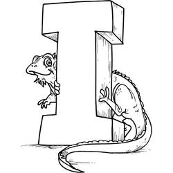 Dessin à colorier: Lettre I (Lettres et alphabet) #194650 - Coloriages à Imprimer Gratuits