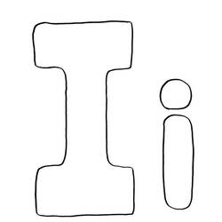 Dessin à colorier: Lettre I (Lettres et alphabet) #194652 - Coloriages à Imprimer Gratuits