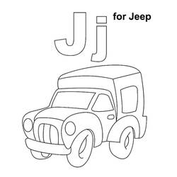 Dessin à colorier: Lettre J (Lettres et alphabet) #194656 - Coloriages à Imprimer Gratuits