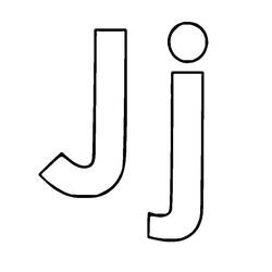 Dessin à colorier: Lettre J (Lettres et alphabet) #194657 - Coloriages à Imprimer Gratuits