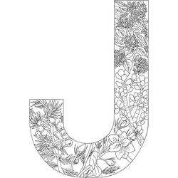 Dessin à colorier: Lettre J (Lettres et alphabet) #194659 - Coloriages à Imprimer Gratuits