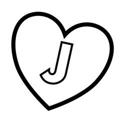 Dessin à colorier: Lettre J (Lettres et alphabet) #194662 - Coloriages à Imprimer Gratuits