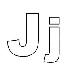 Dessin à colorier: Lettre J (Lettres et alphabet) #194663 - Coloriages à Imprimer Gratuits