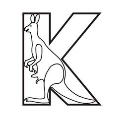 Dessin à colorier: Lettre K (Lettres et alphabet) #194668 - Coloriages à Imprimer Gratuits