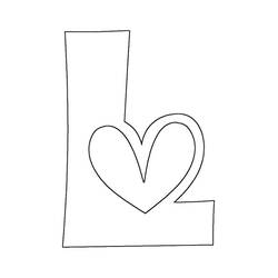 Dessin à colorier: Lettre L (Lettres et alphabet) #194689 - Coloriages à Imprimer Gratuits