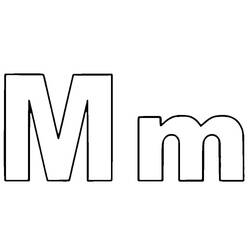 Dessin à colorier: Lettre M (Lettres et alphabet) #194703 - Coloriages à Imprimer Gratuits