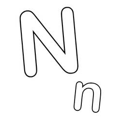 Dessins à colorier: Lettre N - Coloriages à Imprimer Gratuits