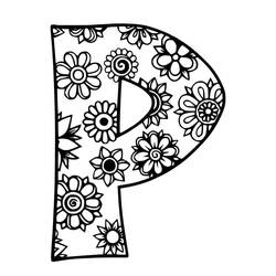 Dessin à colorier: Lettre P (Lettres et alphabet) #194734 - Coloriages à Imprimer Gratuits