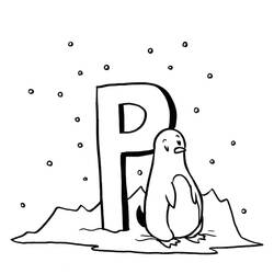 Dessin à colorier: Lettre P (Lettres et alphabet) #194740 - Coloriages à Imprimer Gratuits