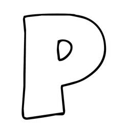 Dessin à colorier: Lettre P (Lettres et alphabet) #194741 - Coloriages à Imprimer Gratuits