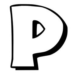 Dessin à colorier: Lettre P (Lettres et alphabet) #194742 - Coloriages à Imprimer Gratuits
