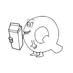 Dessins à colorier: Lettre Q - Coloriages à Imprimer Gratuits