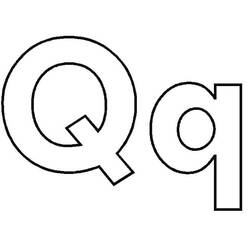 Dessin à colorier: Lettre Q (Lettres et alphabet) #194751 - Coloriages à Imprimer Gratuits