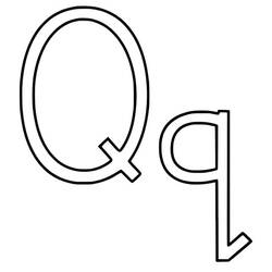 Dessin à colorier: Lettre Q (Lettres et alphabet) #194752 - Coloriages à Imprimer Gratuits