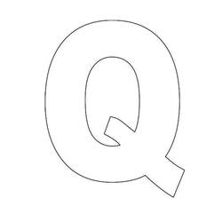 Dessin à colorier: Lettre Q (Lettres et alphabet) #194753 - Coloriages à Imprimer Gratuits