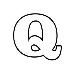 Dessin à colorier: Lettre Q (Lettres et alphabet) #194755 - Coloriages à Imprimer Gratuits