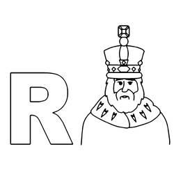 Dessin à colorier: Lettre R (Lettres et alphabet) #194760 - Coloriages à Imprimer Gratuits