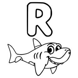 Dessin à colorier: Lettre R (Lettres et alphabet) #194763 - Coloriages à Imprimer Gratuits