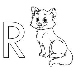 Dessin à colorier: Lettre R (Lettres et alphabet) #194764 - Coloriages à Imprimer Gratuits