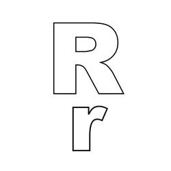 Dessin à colorier: Lettre R (Lettres et alphabet) #194768 - Coloriages à Imprimer Gratuits