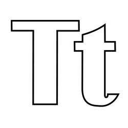 Dessins à colorier: Lettre T - Coloriages à Imprimer Gratuits