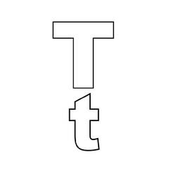 Dessin à colorier: Lettre T (Lettres et alphabet) #194792 - Coloriages à Imprimer Gratuits